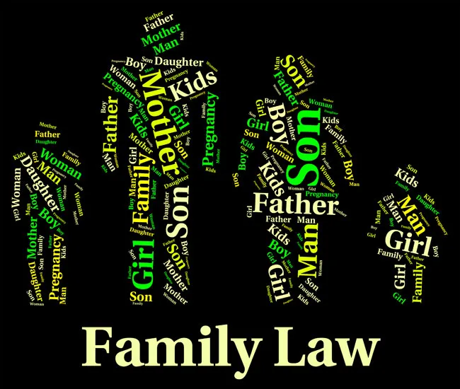 Words associated with Family Law, one of several legal services offered by Coley Hennessy Cassis, a law office in south Edmonton that also handles Wills and Estates and Real Estate law.